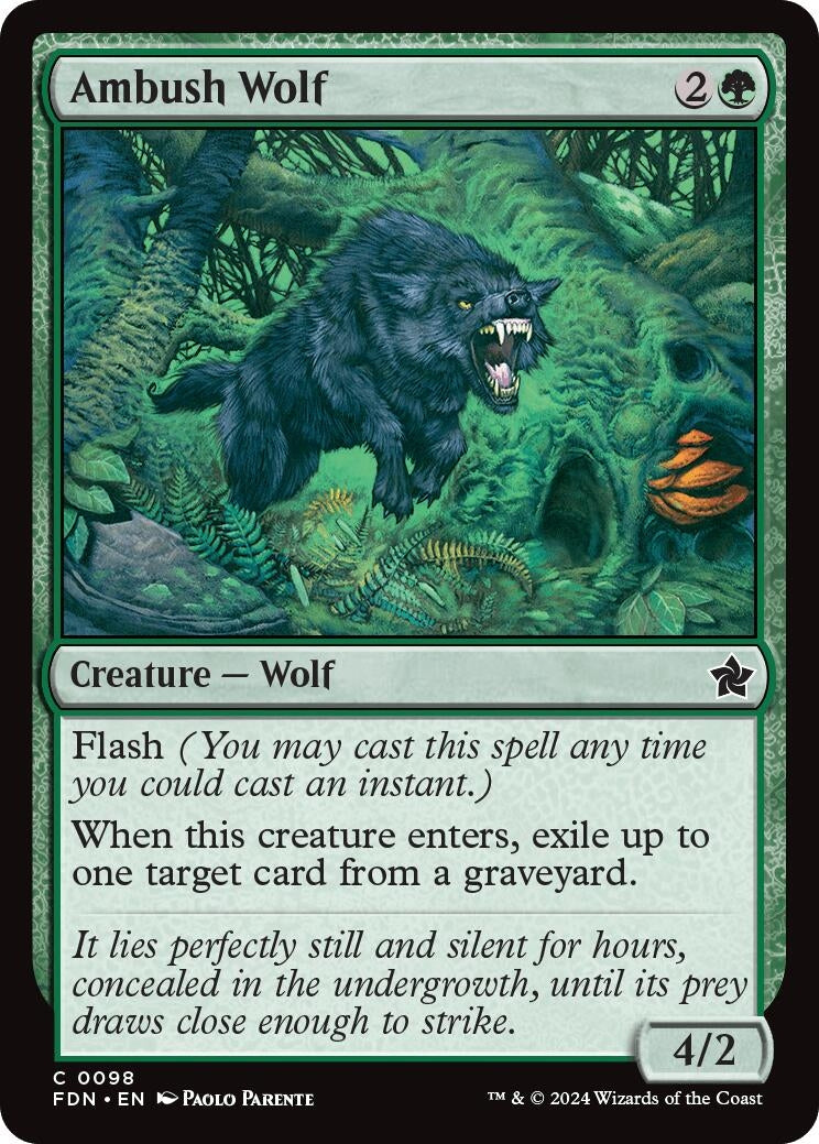 Ambush Wolf (98) (Foundations) (Foil)