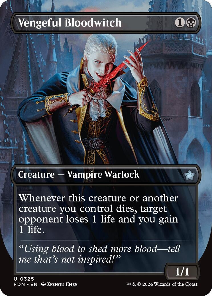 Vengeful Bloodwitch (Borderless) (325) (Foundations) (Foil)