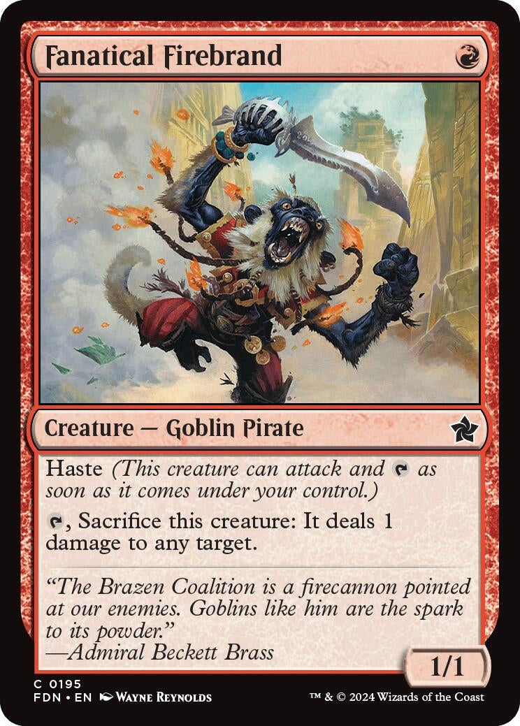 Fanatical Firebrand (195) (Foundations) (Foil)