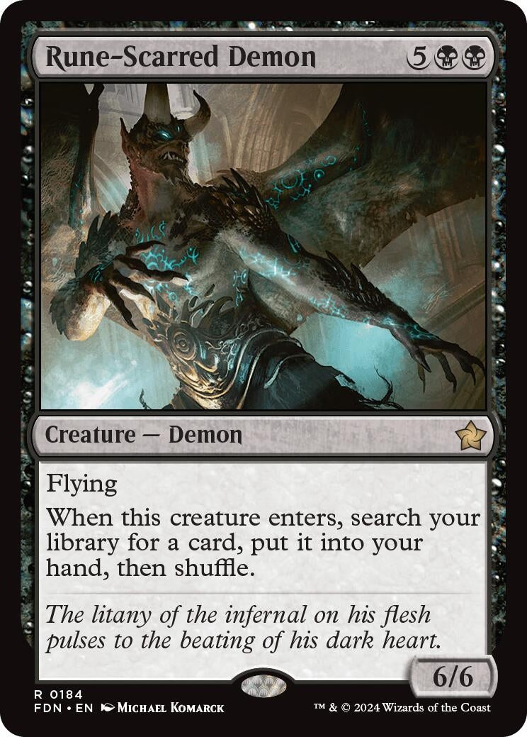 Rune-Scarred Demon (184) (Foundations) (Foil)