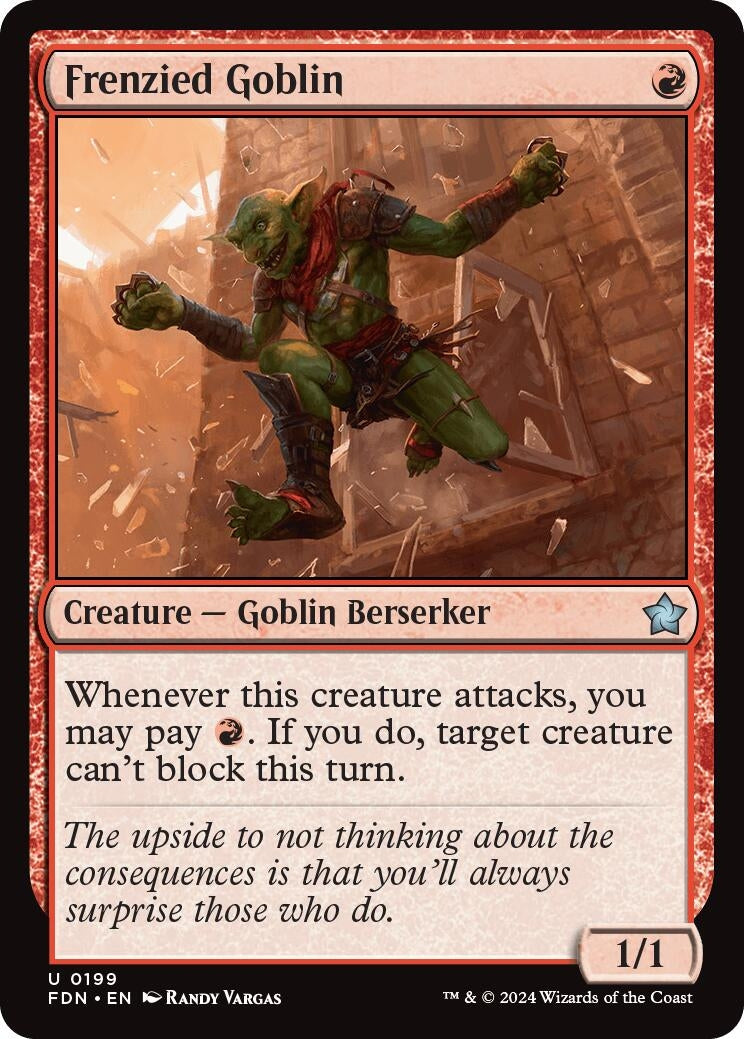 Frenzied Goblin (199) (Foundations) (Foil)