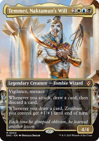 Temmet, Naktamun's Will (Borderless) (4) (Aetherdrift) (Foil)