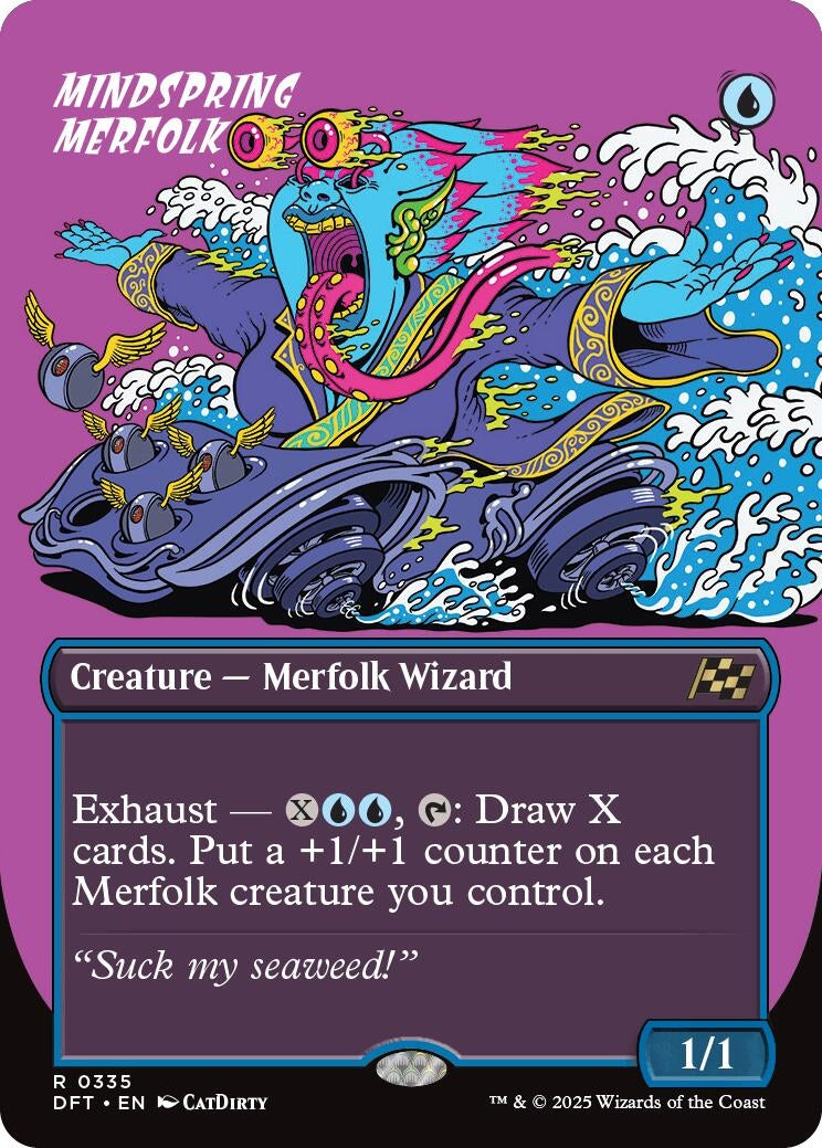 Mindspring Merfolk (Borderless) (335) (Aetherdrift)