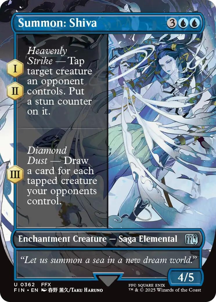 Summon: Shiva (Borderless) (362) (FINAL FANTASY) (Foil)