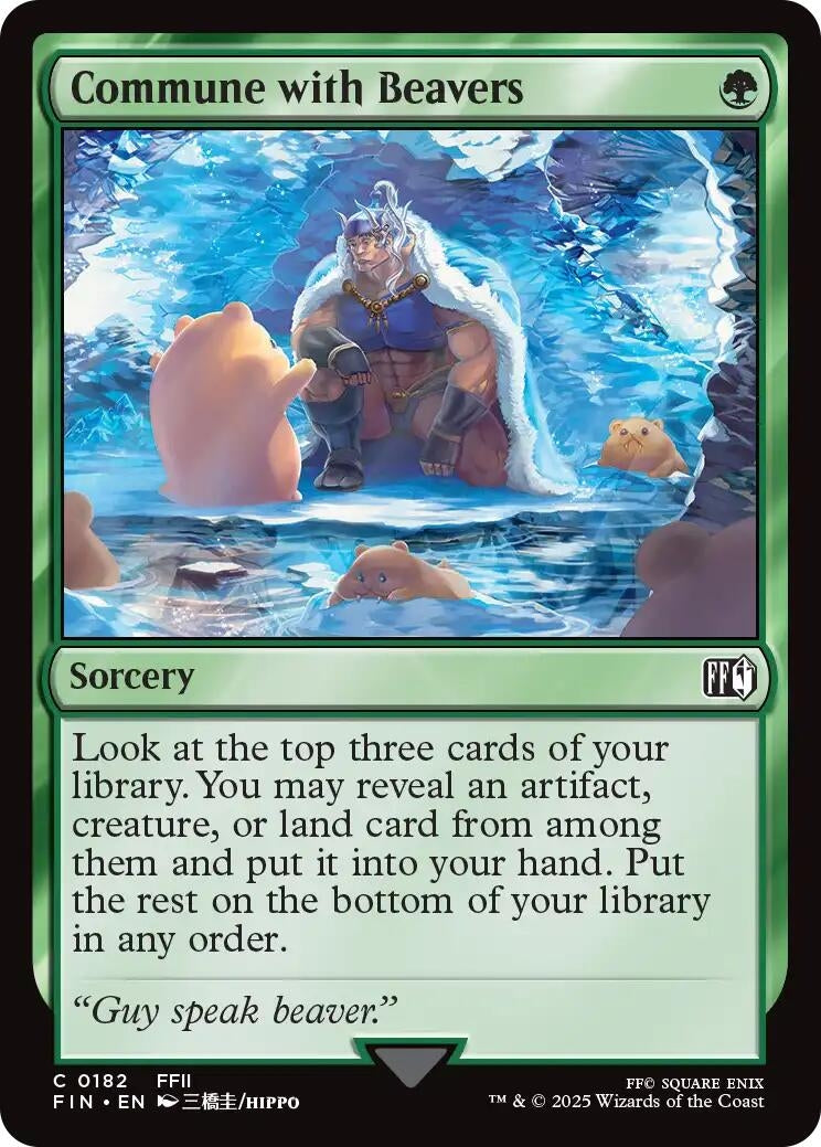 Image for Commune with Beavers (182) (FINAL FANTASY) (Foil) - Magic: The Gathering