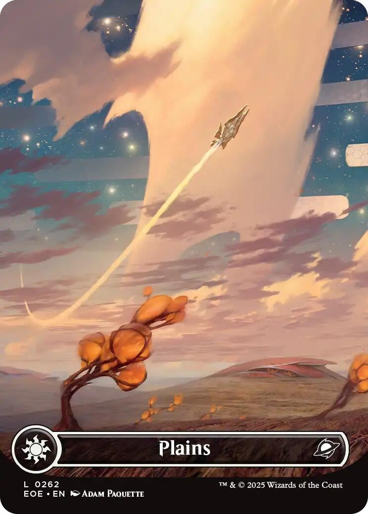Image for Plains (0262) (Borderless) (262) (Edge of Eternities) (Foil) - Magic: The Gathering