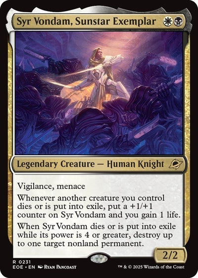 Syr Vondam, Sunstar Exemplar (231) (Edge of Eternities)