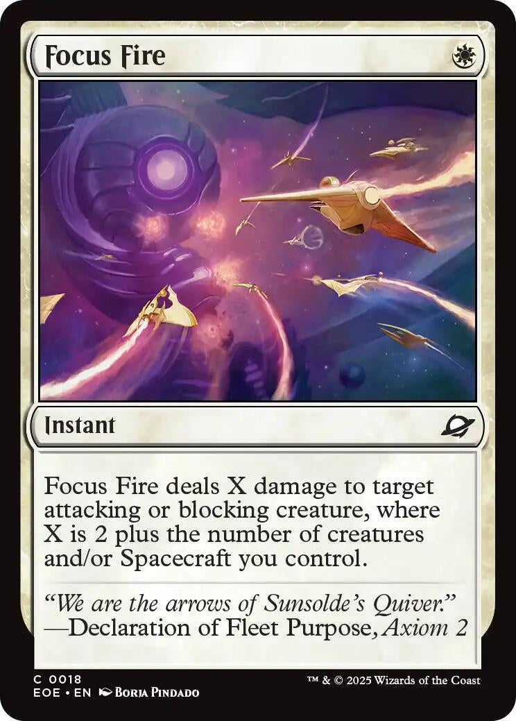Image for Focus Fire (18) (Edge of Eternities) (Foil) - Magic: The Gathering