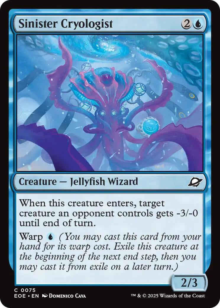 Image for Sinister Cryologist (75) (Edge of Eternities) (Foil) - Magic: The Gathering