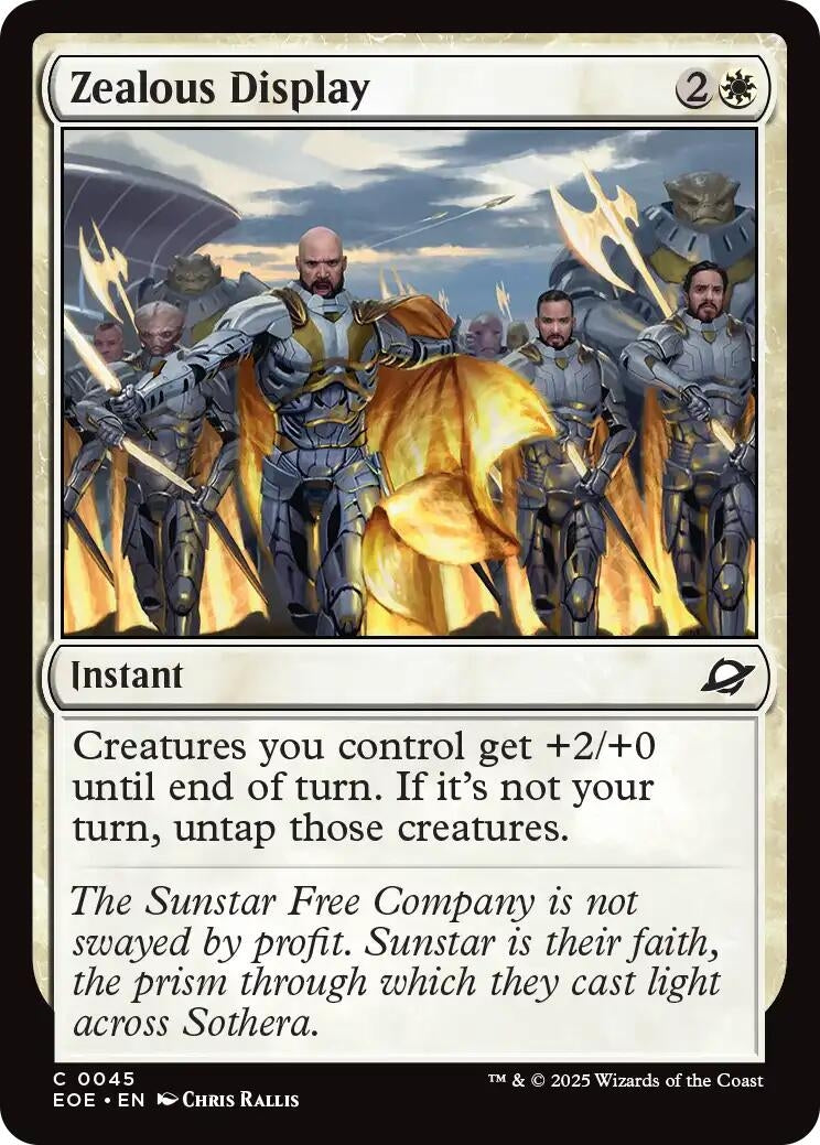 Image for Zealous Display (45) (Edge of Eternities) (Foil) - Magic: The Gathering