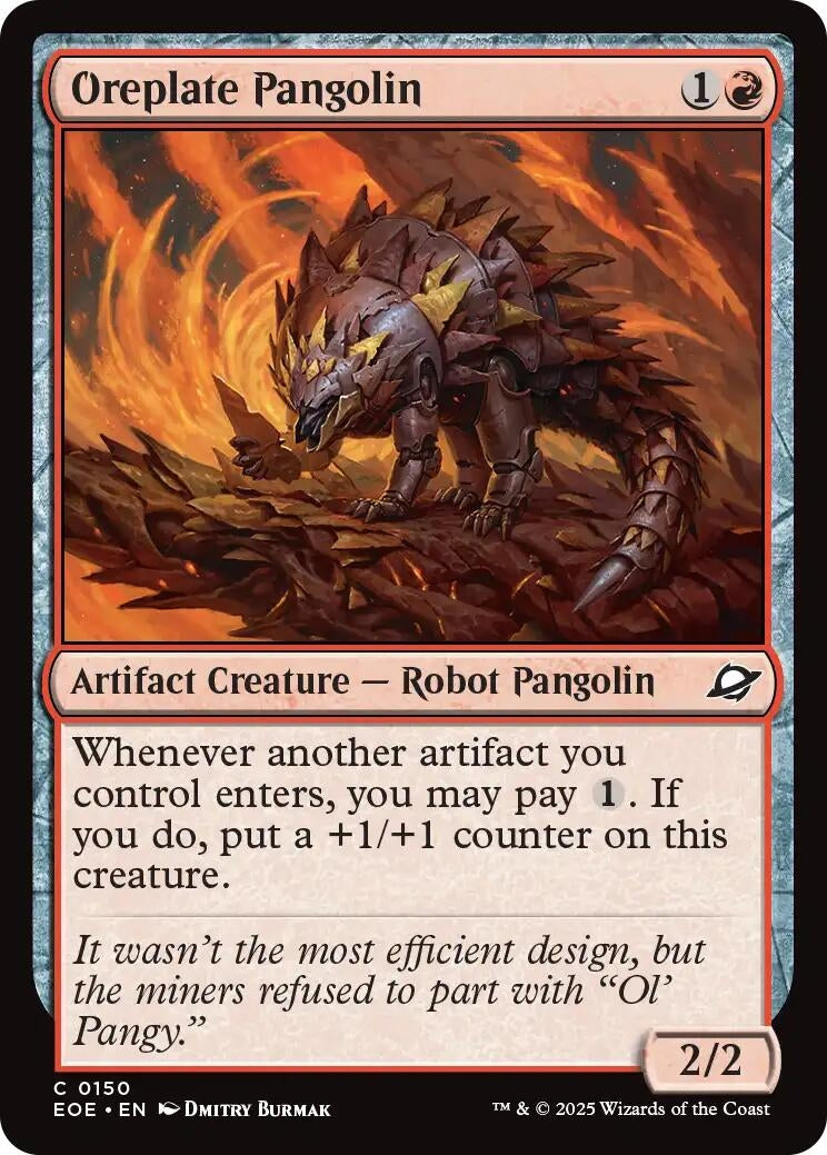 Image for Oreplate Pangolin (150) (Edge of Eternities) (Foil) - Magic: The Gathering