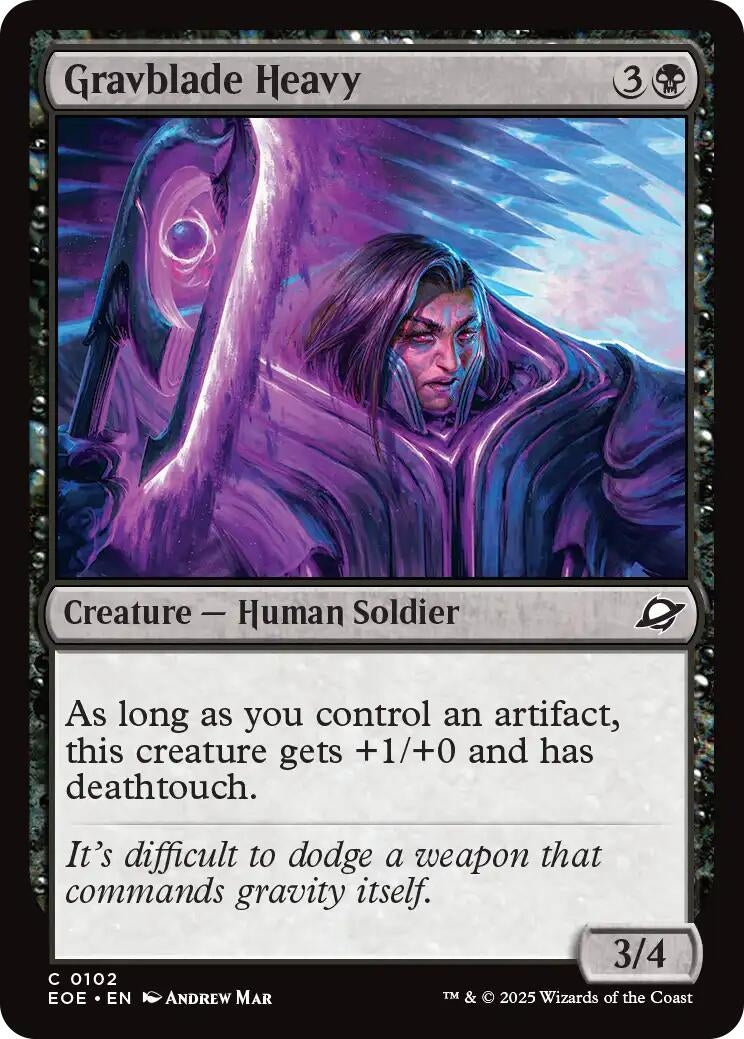 Image for Gravblade Heavy (102) (Edge of Eternities) (Foil) - Magic: The Gathering