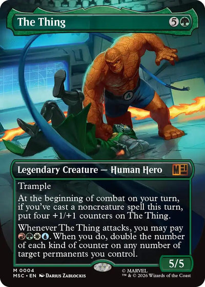 The Thing (Borderless) (4) (Commander: Marvel Super Heroes)