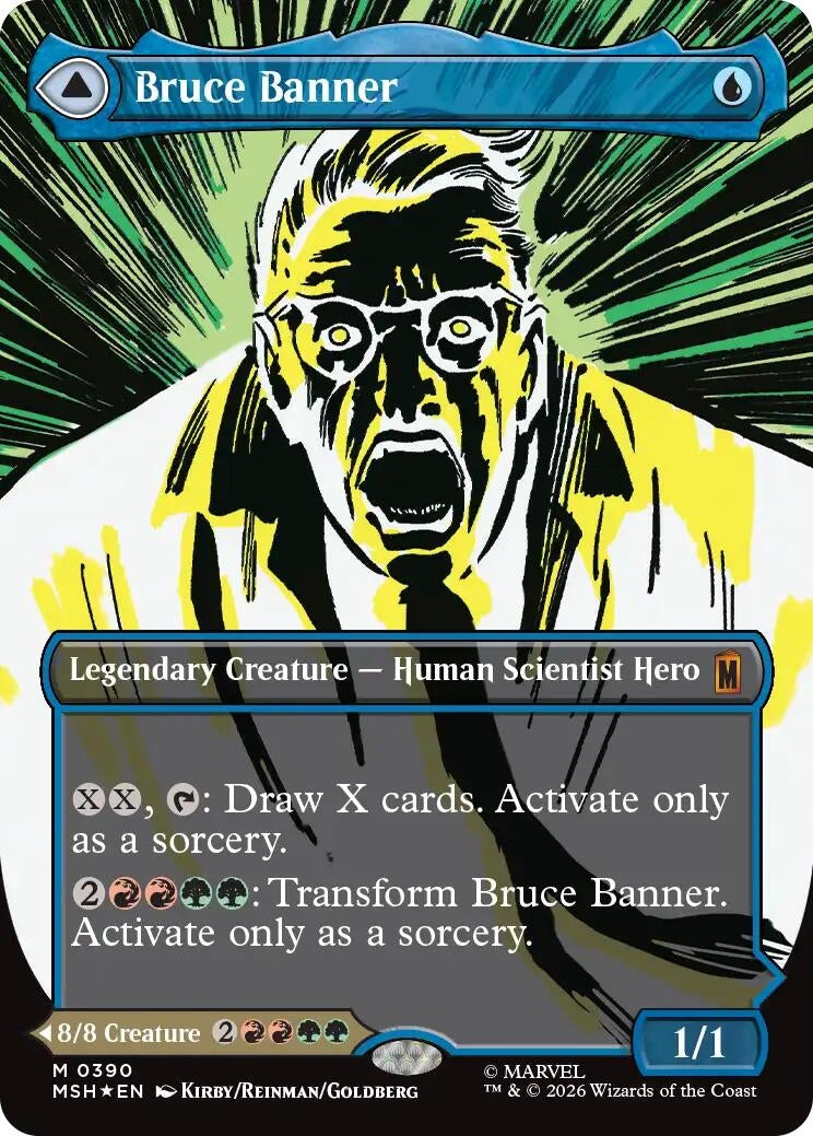 Image for Bruce Banner (Borderless) (0390) (390) (Marvel Super Heroes) (Foil) - Magic: The Gathering