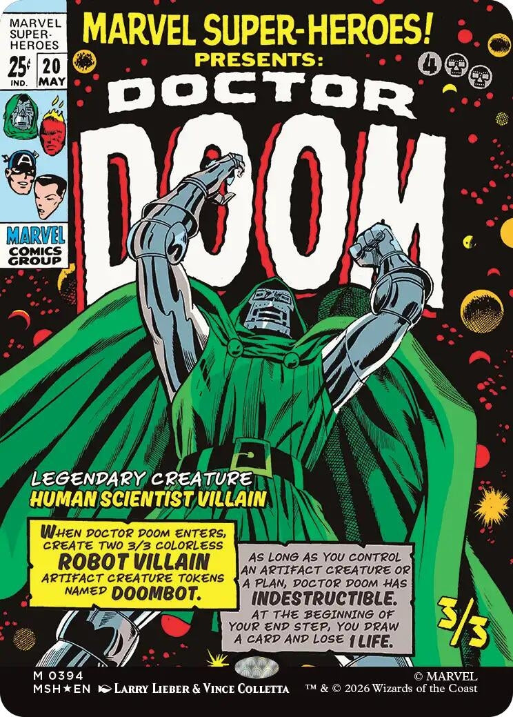 Image for Doctor Doom (Borderless) (0394) (394) (Marvel Super Heroes) (Foil) - Magic: The Gathering