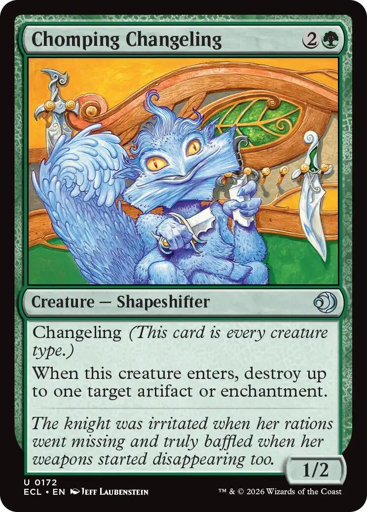 Image for Chomping Changeling (172) (Lorwyn Eclipsed) (Foil) - Magic: The Gathering