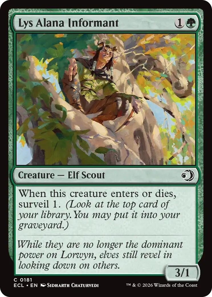 Image for Lys Alana Informant (181) (Lorwyn Eclipsed) - Magic: The Gathering