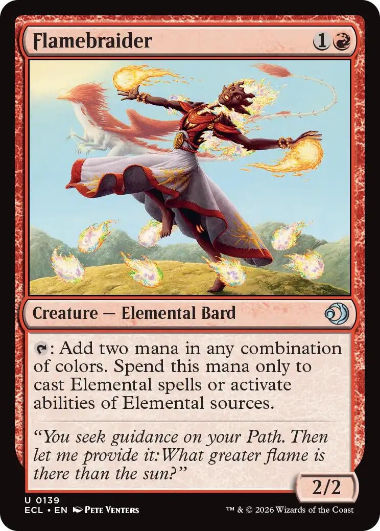 Image for Flamebraider (139) (Lorwyn Eclipsed) (Foil) - Magic: The Gathering
