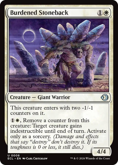 Burdened Stoneback (8) (Lorwyn Eclipsed) (Foil)