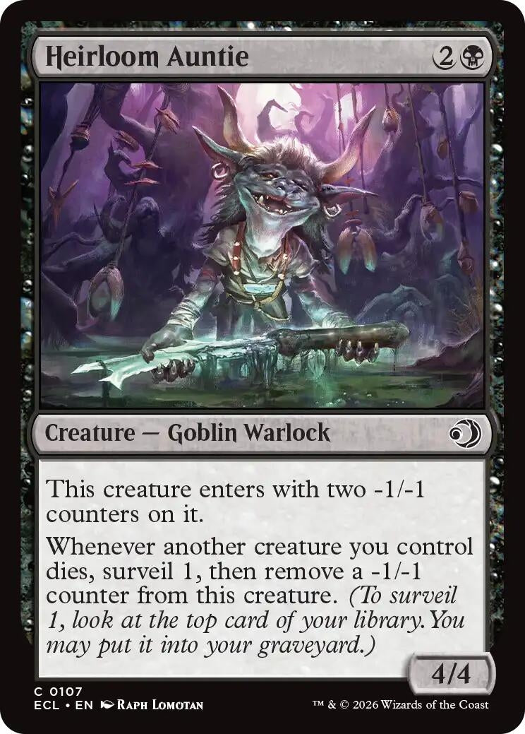Image for Heirloom Auntie (107) (Lorwyn Eclipsed) (Foil) - Magic: The Gathering