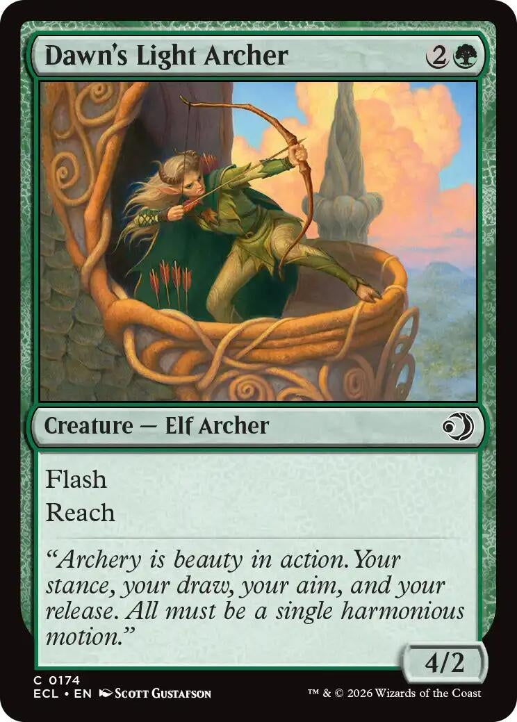 Image for Dawn's Light Archer (174) (Lorwyn Eclipsed) (Foil) - Magic: The Gathering