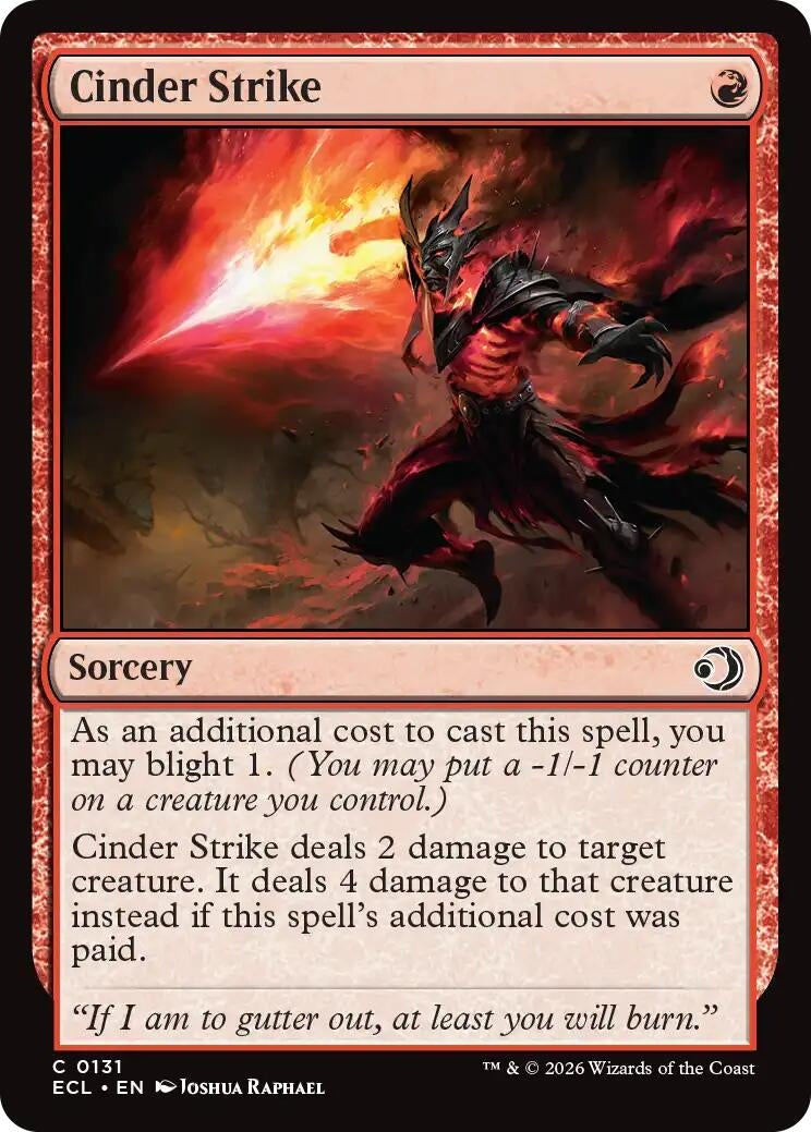 Image for Cinder Strike (131) (Lorwyn Eclipsed) (Foil) - Magic: The Gathering