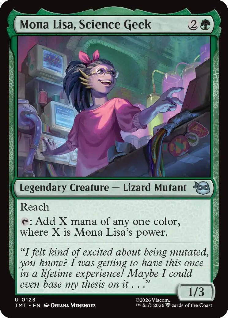 Mona Lisa, Science Geek (123) (Teenage Mutant Ninja Turtles) (Foil)