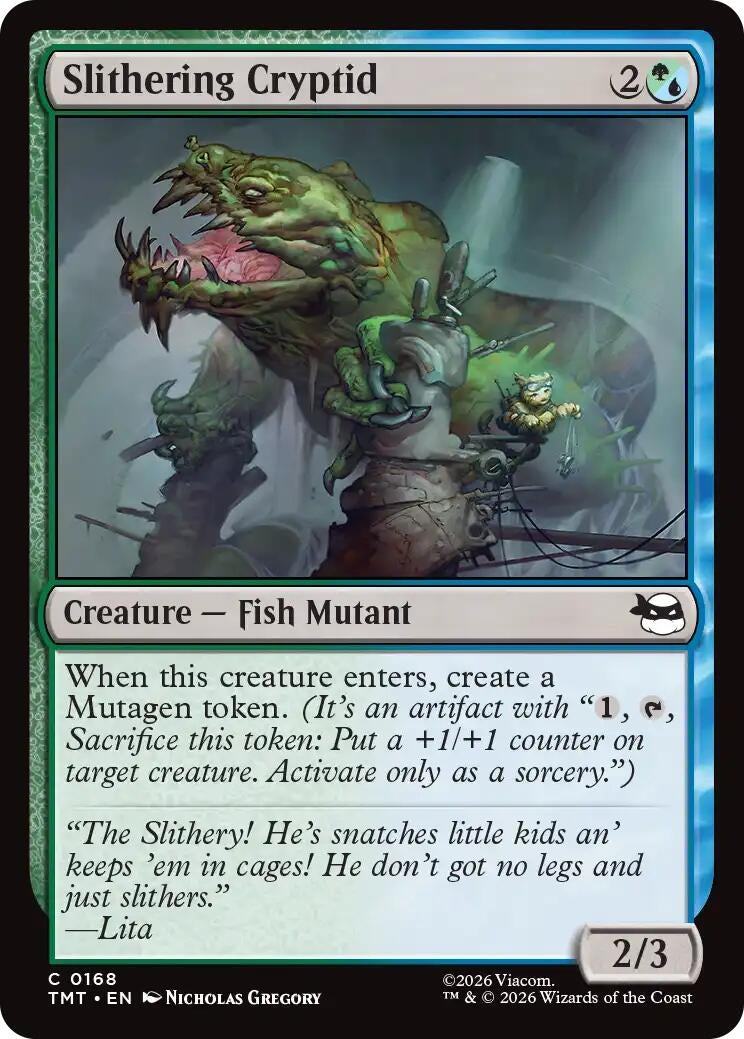 Slithering Cryptid (168) (Teenage Mutant Ninja Turtles) (Foil)