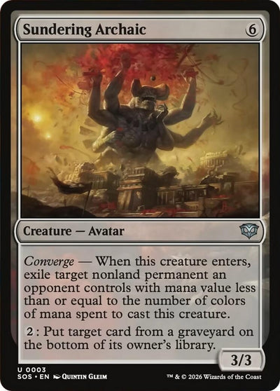 Sundering Archaic (3) (Secrets of Strixhaven) (Foil)