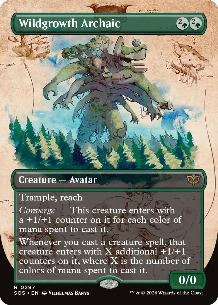 Wildgrowth Archaic (Borderless) (297) (Secrets of Strixhaven) (Foil)