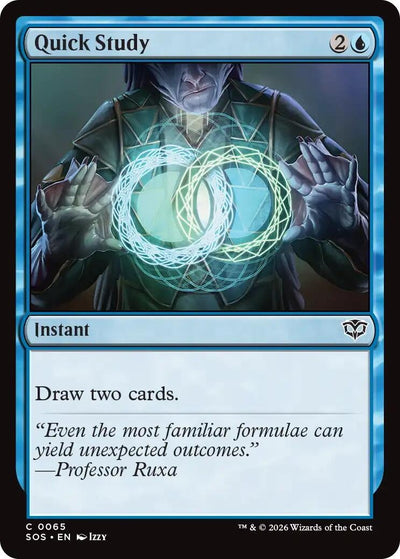 Quick Study (65) (Secrets of Strixhaven) (Foil)
