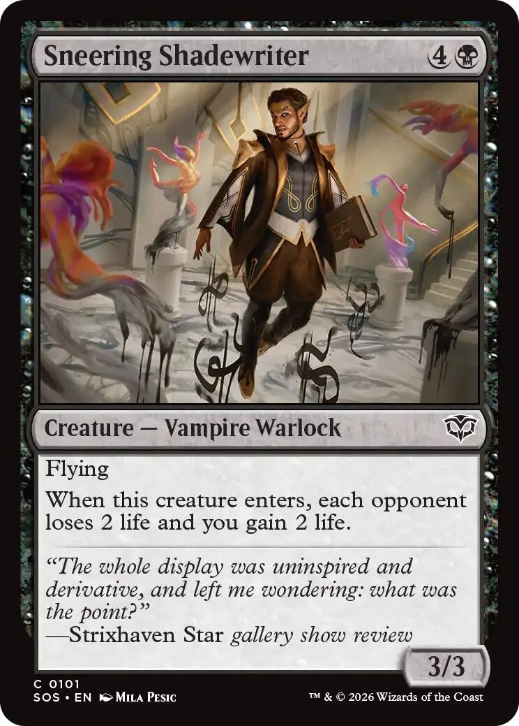 Sneering Shadewriter (101) (Secrets of Strixhaven) (Foil)