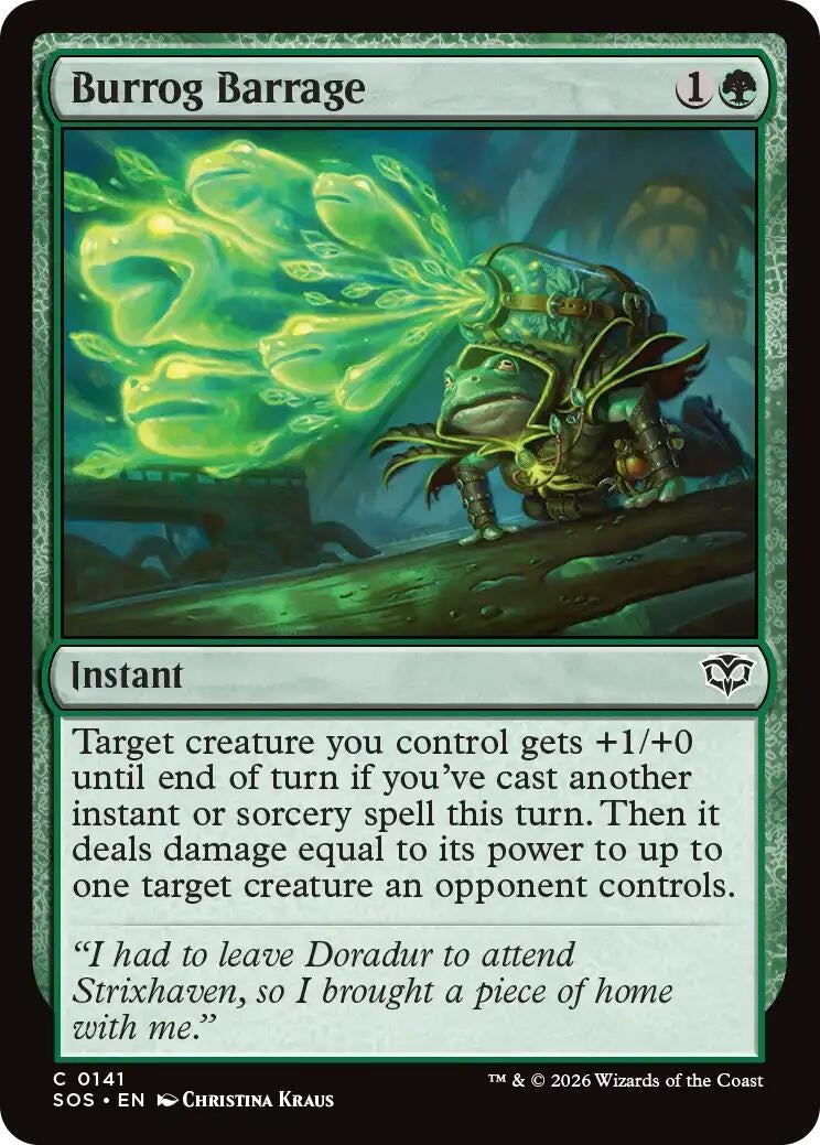 Burrog Barrage (141) (Secrets of Strixhaven) (Foil)