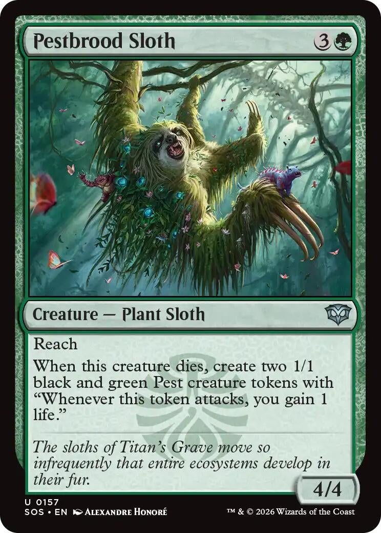 Pestbrood Sloth (157) (Secrets of Strixhaven)