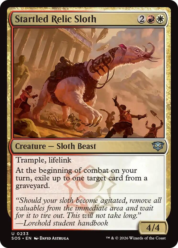 Startled Relic Sloth (233) (Secrets of Strixhaven) (Foil)