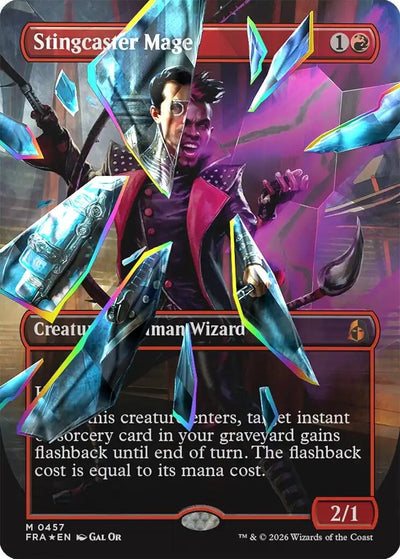 Stingcaster Mage (Borderless) (Facet Foil) (0457) (457) (Reality Fracture) (Foil) (FRA)