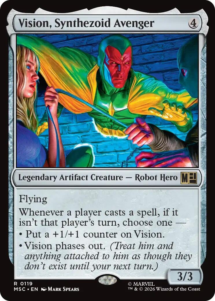 Image for Vision, Synthezoid Avenger (Surge Foil) (119) (Commander: Marvel Super Heroes) (Foil) - Magic: The Gathering