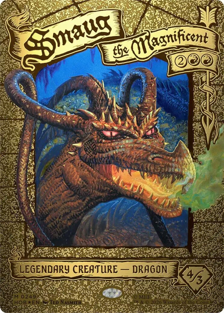 Image for Smaug the Magnificent (Borderless) (249) (The Hobbit) (Foil) (HOB) - Magic: The Gathering