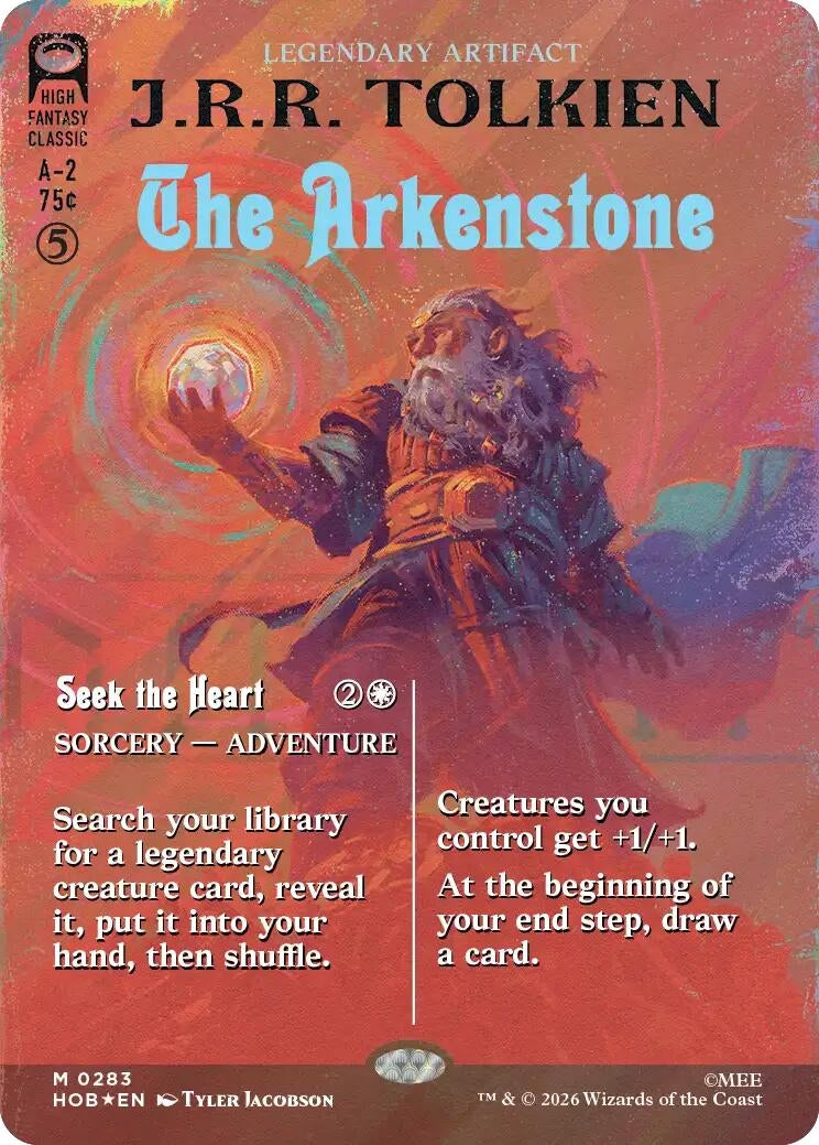 Image for The Arkenstone (Borderless) (Surge Foil) (283) (The Hobbit) (Foil) (HOB) - Magic: The Gathering