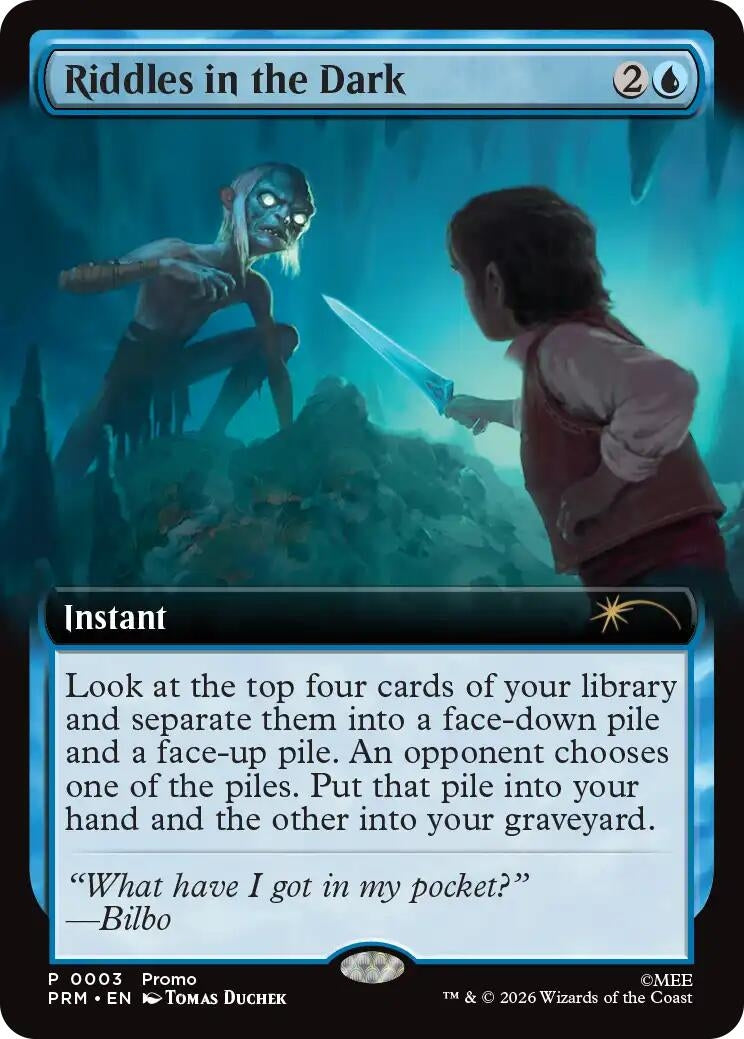 Image for Riddles in the Dark (Extended Art) (3) (Promo Pack: The Hobbit) (Foil) (PRM) - Magic: The Gathering