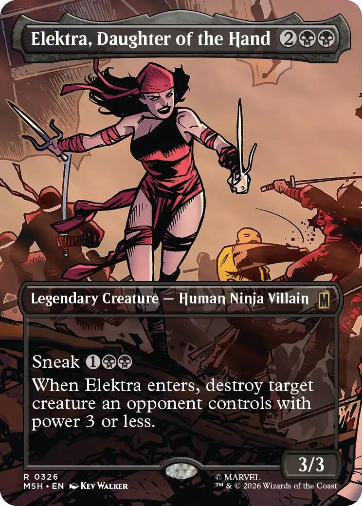 Image for Elektra, Daughter of the Hand (Borderless) (0326) (326) (Marvel Super Heroes) - Magic: The Gathering