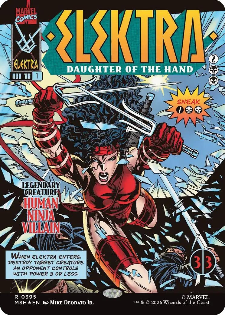 Image for Elektra, Daughter of the Hand (Borderless) (0395) (395) (Marvel Super Heroes) - Magic: The Gathering