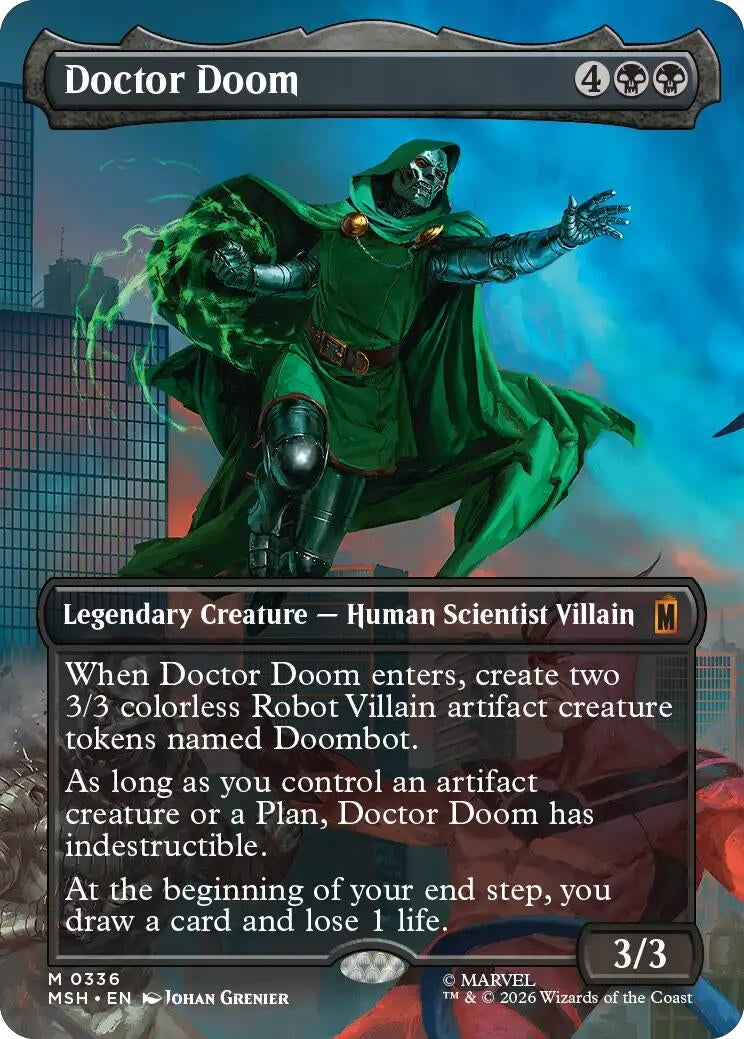Image for Doctor Doom (Borderless) (0336) (336) (Marvel Super Heroes) - Magic: The Gathering