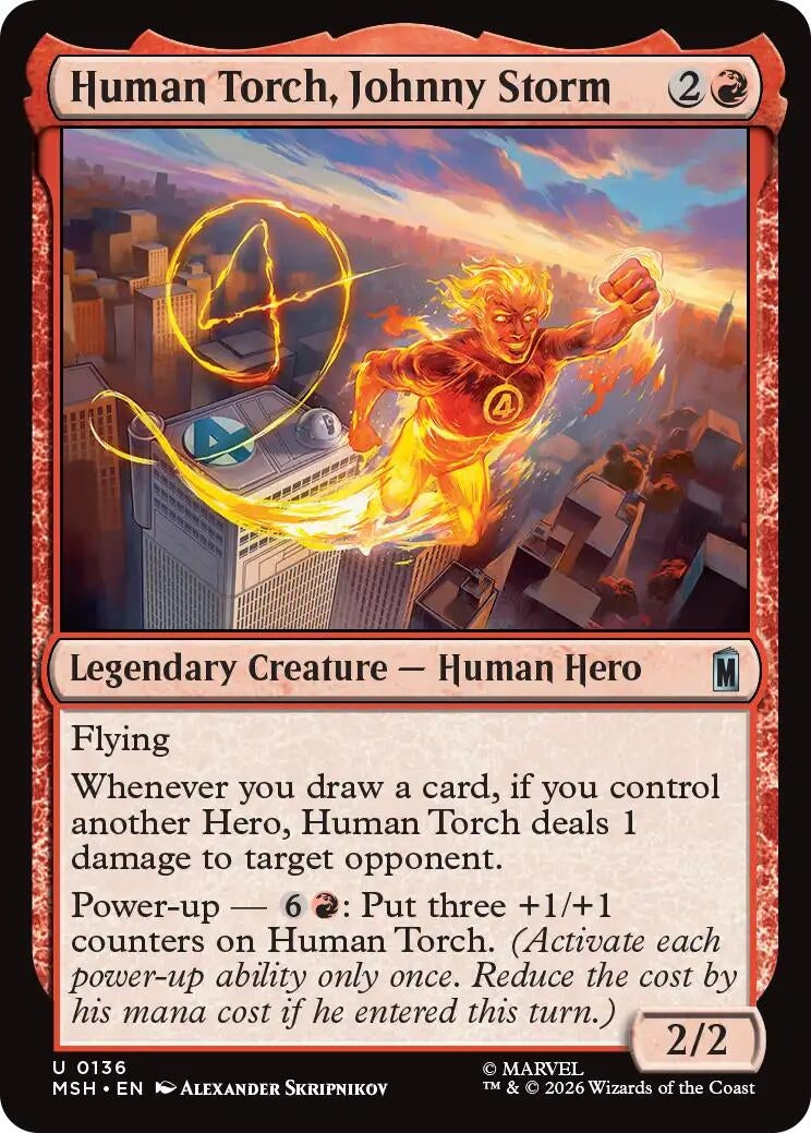 Human Torch, Johnny Storm (136) (Marvel Super Heroes)
