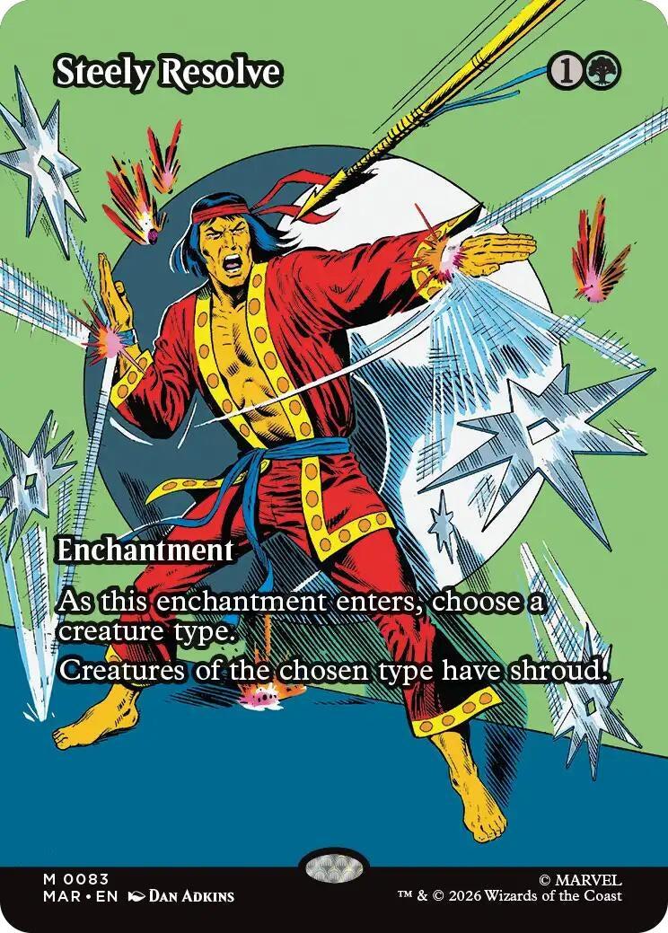 Steely Resolve (Borderless) (83) (Marvel Universe Eternal-Legal)