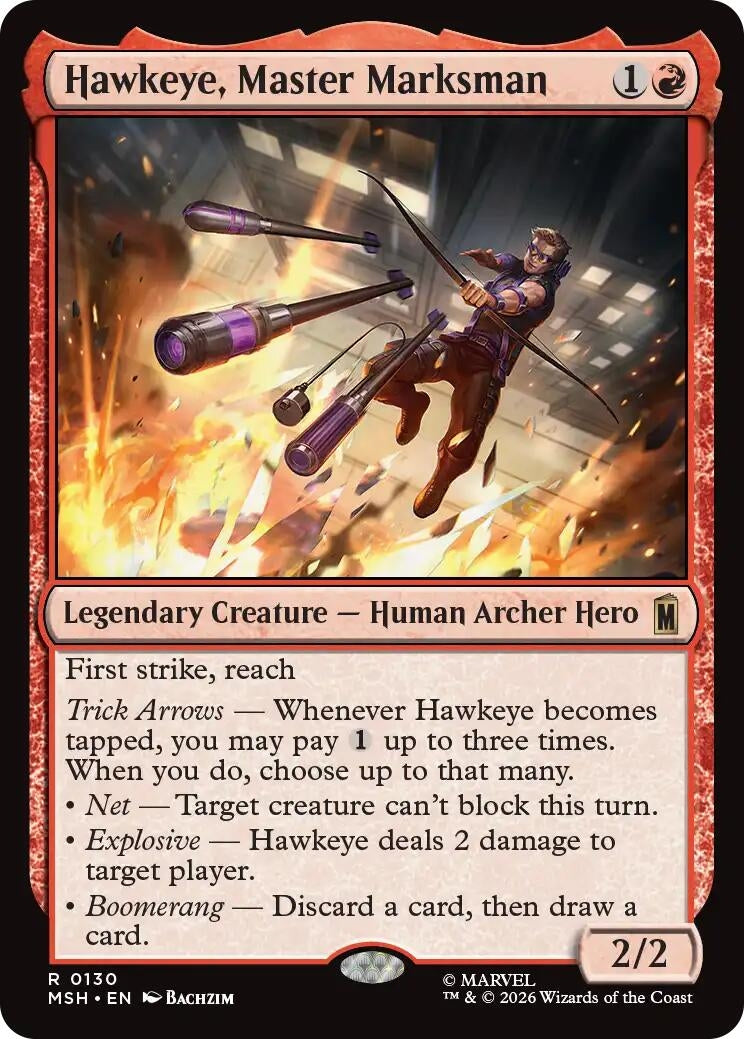 Hawkeye, Master Marksman (130) (Marvel Super Heroes) (Foil)