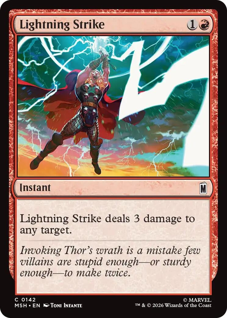 Lightning Strike (142) (Marvel Super Heroes) (Foil)