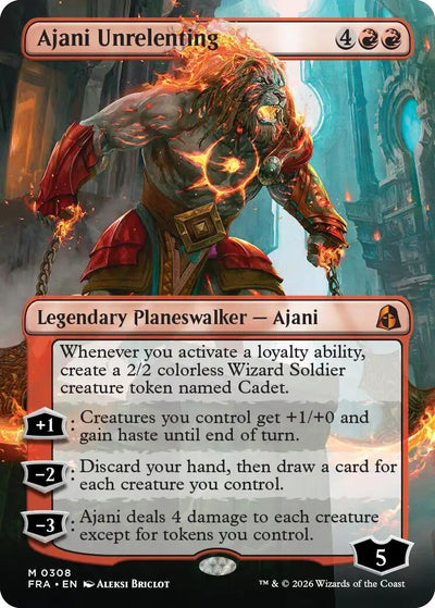 Ajani Unrelenting (Borderless) (308) (Reality Fracture) (FRA)