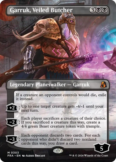 Garruk, Veiled Butcher (Borderless) (303) (Reality Fracture) (FRA)