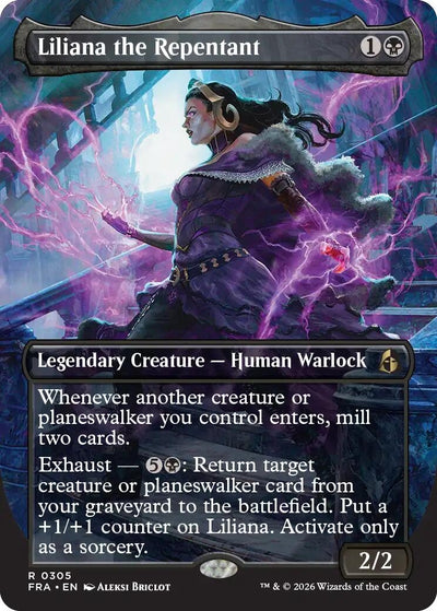 Liliana the Repentant (Borderless) (305) (Reality Fracture) (FRA)